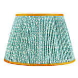 Stones Green Lampshade - Pleat - Gold