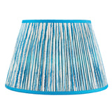 Wobbly Path Blue Lampshade-Pleat - Blue