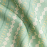 Diamond Stripe Fabric - Mint