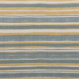 Campaign Stripe Fabric- Ochre and Blue